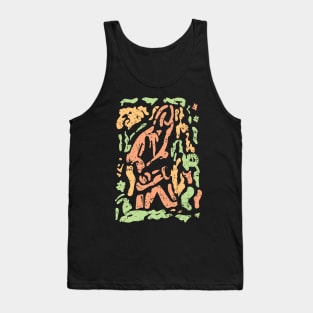 Abstract Jazz Saxophone Player Artistic Style Tank Top